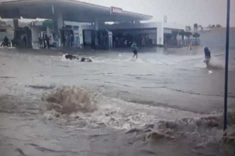 Tormenta de granizo inundó la capital catamarqueña 