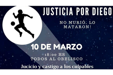 Fanáticos convocan a una marcha para pedir "justicia" por Maradona  