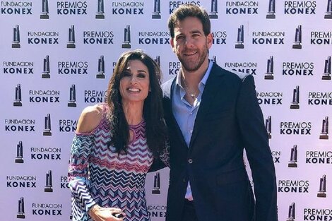 Gabriela Sabatini y Juan Martín del Potro durante la entrega de los premios Konex.