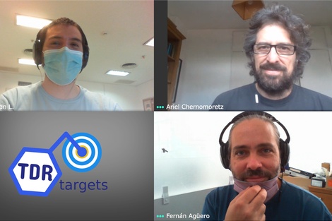 Los investigadores Lionel Landaburu, Ariel Chernomoretz y Fernán Agüero.