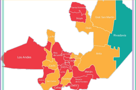 Más de la mitad de los departamentos salteños son de alto riesgo