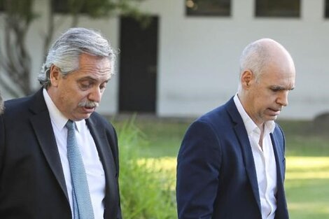 Alberto Fernández frente a Horacio Rodríguez Larreta.