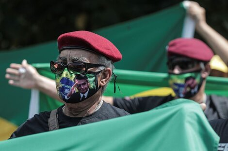 Simpatizantes de Bolsonaro en Río de Janeiro. 