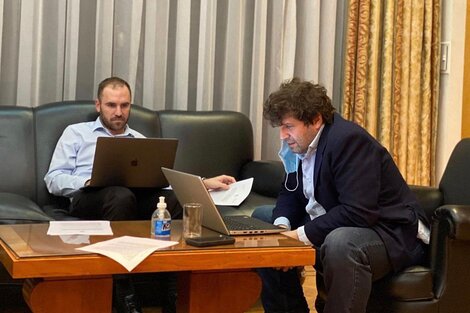 Martín Guzmán y Sergio Chodos. Piezas centrales de las negociaciones.