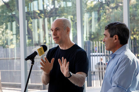 El jefe de Gobierno porteño, Horacio Rodríguez Larreta, y su ministro de Salud, Fernán Quirós.