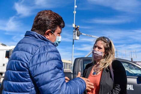 El intendente de La Matanza, Fernando Espinoza, participó de la instalación de  nuevas cámaras de seguridad en ese distrito.