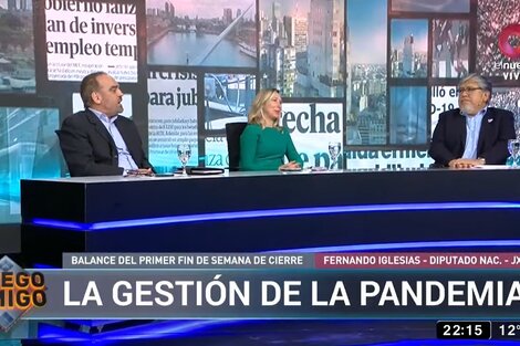 Fuerte debate entre Myriam Bregman, Fernando Iglesias y Fernando "Chino" Navarro sobre la gestión de la pandemia