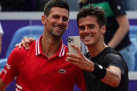 Coria le sacó un game y una selfie a Djokovic