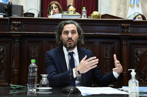 Santiago Cafiero, durante su última presentación en el Congreso. 