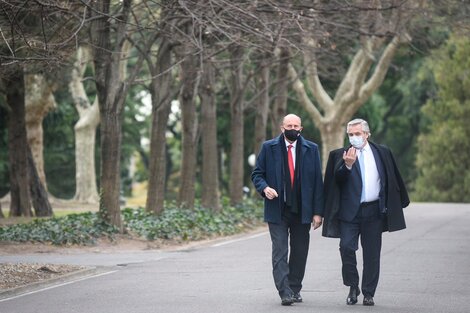 El Presidente Alberto Fernández, se reunió esta mañana en la Quinta Presidencial de Olivos, con el Gobernador de la Provincia de Santa Fe, Omar Perotti.