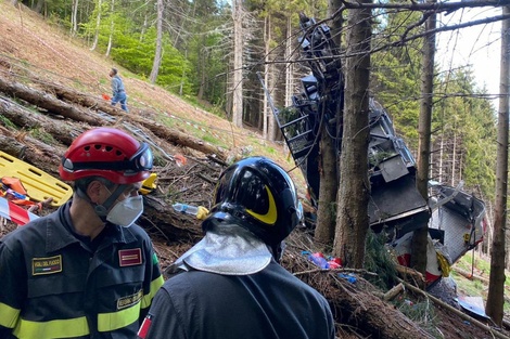 Italia: así fue la caída del teleférico en Stresa