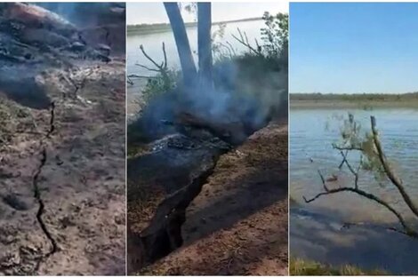 Santa Fe: hacían un asado a orillas del Paraná, pero el río se tragó la parrilla