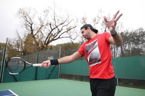 Del Potro comenzó a entrenarse en el Tenis Club Argentino.