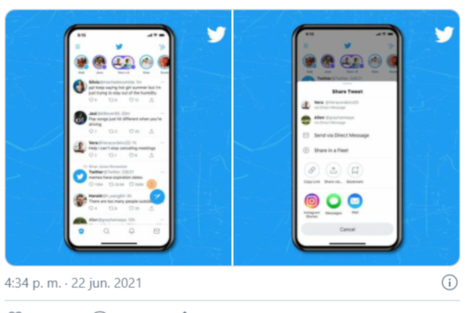 Twitter ya permite compartir los tuits en las historias de Instagram