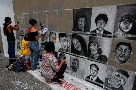 Jóvenes asesinados durante las protestas en Colombia. 