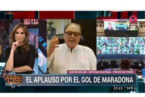 Polémica por el aplauso a Maradona en pleno debate en Diputados