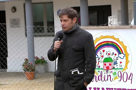 Axel Kicillof inauguró un jardín de infantes y se diferenció del macrismo.