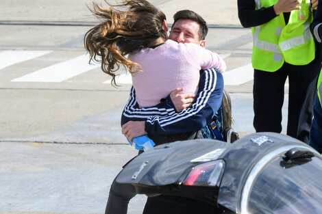 Emotivo reencuentro de Lionel Messi con su familia