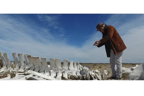 Boltanski y su obra Misterio, creada para BIENALSUR en Bahía Bustamante, Chubut.