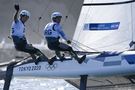 Santiago Lance y Cecilia Carranza Saroli, ganadores de la Medal Race.