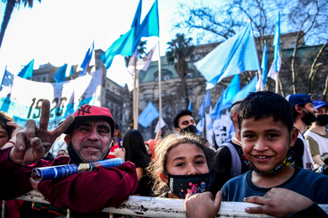 A las 7 hubo una misa y a las 9 comenzó la movilización.