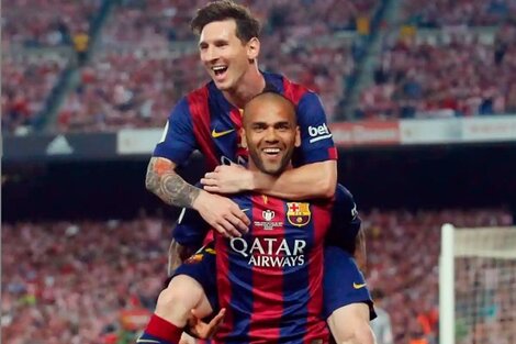 El afectuoso mensaje de Dani Alves para Lionel Messi