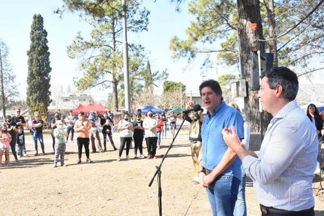 Santacroce inauguró la plaza Eva Perón.