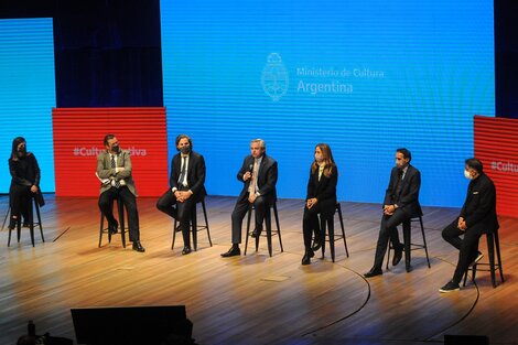 Alberto Fernández en la presentación de Activar Cultura.