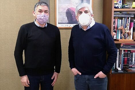 Chulich junto a Hugo Moyano.