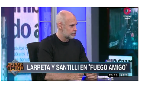 Horacio Rodríguez Larreta y Diego Santilli en “Fuego Amigo”