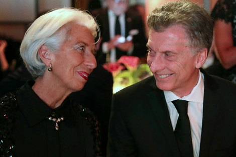 Macri y la extitular del Fondo Monetario Internacional, Christine Lagarde.