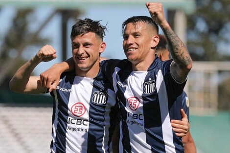 Los jugadores de Talleres en uno de los festejos (Fuente: NA)