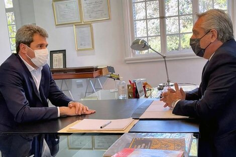 Alberto Fernandez se reunió con el gobernador de San Juan, Sergio Uñac, en Olivos. 