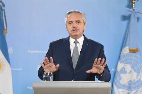 Alberto Fernández disertó este martes, de manera virtual, ante la 76ª Asamblea General de las Naciones Unidas.