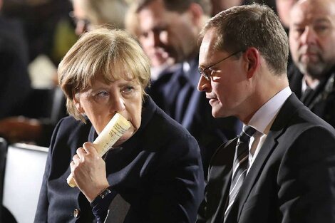 Merkel y Michael Meuller, alcalde de Berlín