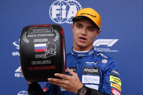 Fórmula 1: Lando Norris alcanzó en el GP de Rusia su primera pole position 