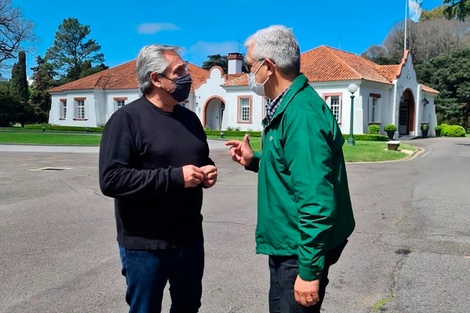 Domínguez visitó a Alberto Fernández en Olivos