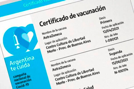 Cómo se tramita la constancia digital de los argentinos que se dieron la vacuna en el exterior