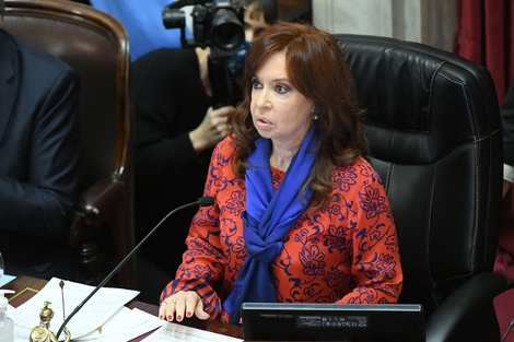 La vicepresidenta Cristina Kirchner.