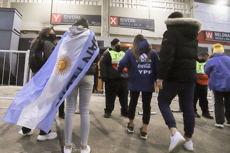 Los hinchas de la Selección en el partido anterior ante Bolivia