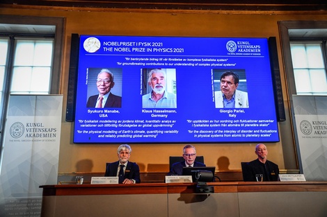 Premio Nobel de Física 2021 para dos expertos en cambio climático y un teórico italiano 