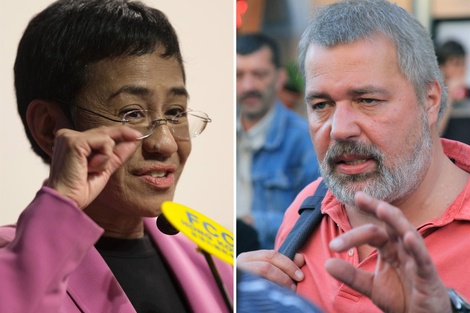 Premio Nobel de la Paz 2021 para dos periodistas: la filipina Maria Ressa y el ruso Dmitry Muratov  