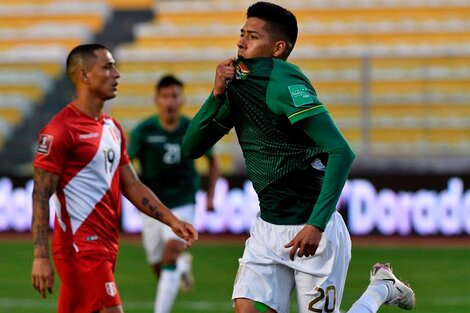 El festejo de Ramiro Vaca, para el sufrido triunfo boliviano