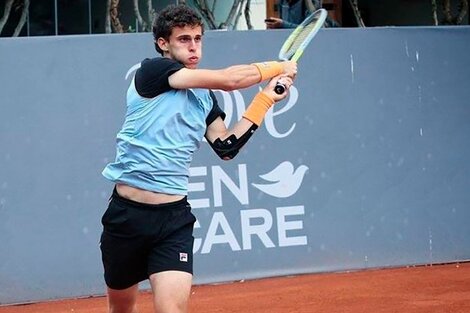 Juan Manuel Cerúndolo durante el triunfo en Palermo.