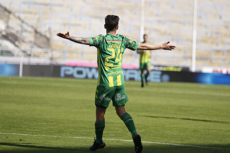 Lodico festeja el gol del triunfo