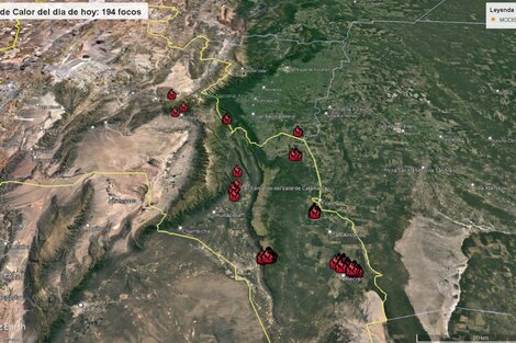 Catamarca ardió: 9 incendios en un día