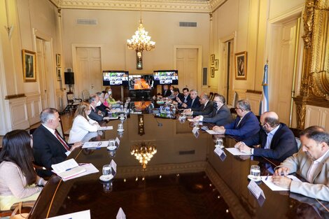 Un momento de la reunión en Casa de Gobierno. 