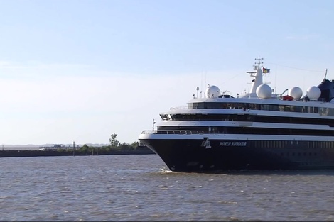 Así llegaba el primer crucero de la temporada al puerto de Buenos Aires