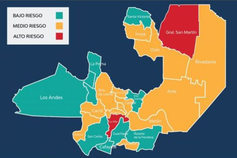 San Martín y La Viña en alto riesgo sanitario por la covid-19