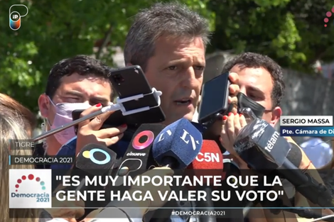 Sergio Massa: "Es muy importante que la gente vaya a votar" 